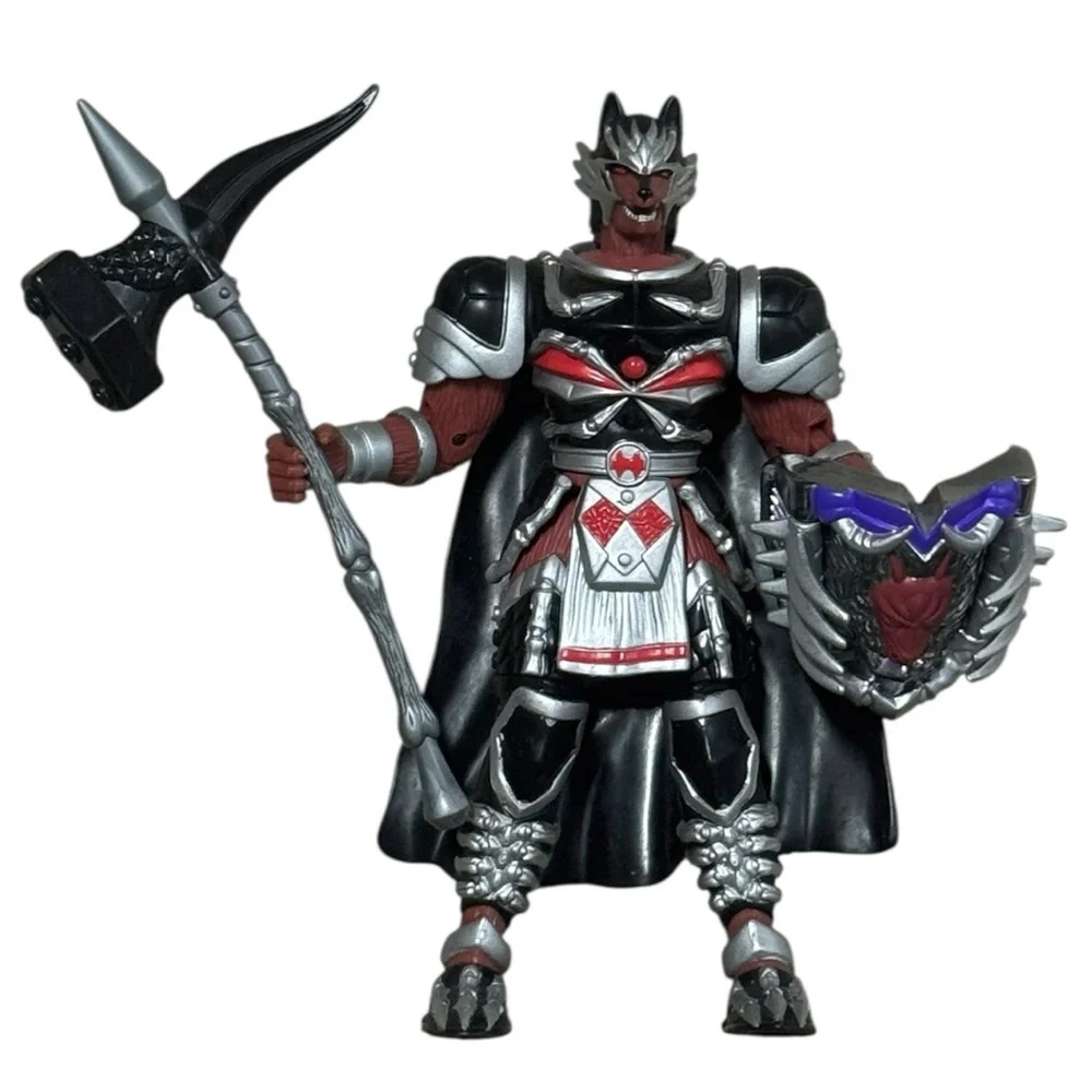 Bandai 1998 Mystic Knights of Tir Na Nog Rock Wolf of Temra action figure